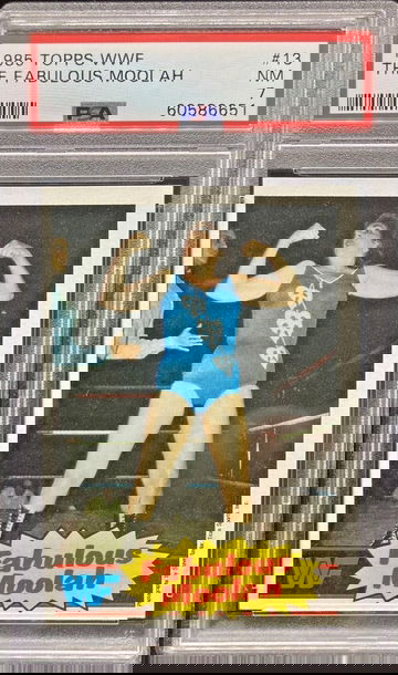 1985 Topps WWF The Fabulous Moolah #13 Women’s Wrestling Legend * PSA 7 NM * HOF