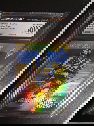 2016 Panini Phoenix adrenaline Rush Eric Dickerson yellow /99 Red Auto CGC JSA 
