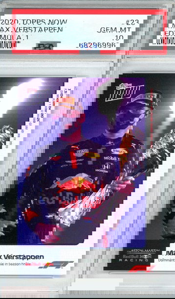 2020 TOPPS NOW MAX VERSTAPPEN #23 FORMULA 1 ASTON MARTIN RED BULL PSA 10 GEM MT