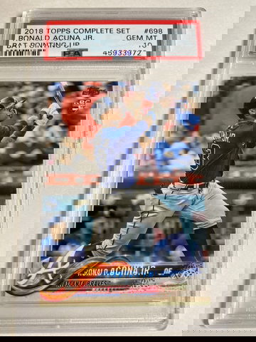 2018 TOPPS COMPLETE SET RONALD ACUNA JR PSA 10 