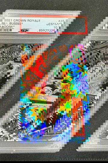 2021 Bill Russell Panini Crown Royale Kaboom Holo Vertical PSA 10 #16 KABOOM! SP