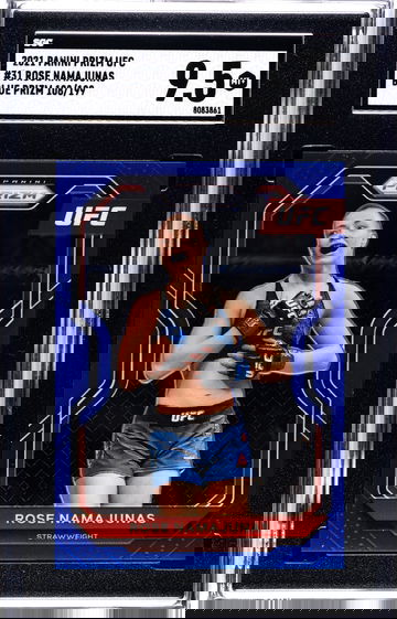 2021 Panini Prizm UFC #31 Rose Namajunas Blue Prizm 108/199