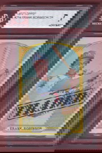 1972 Topps #754 Frank Robinson Traded BVG 7