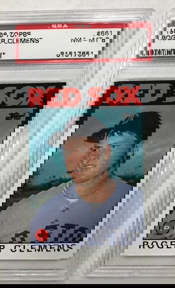 1986 Topps Roger Clemens PSA 8