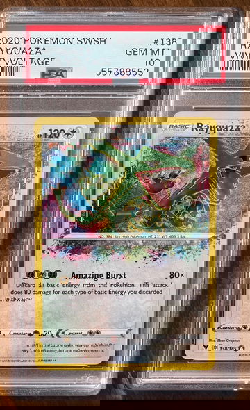 Pokémon Vivid Voltage Rayquaza PSA 10