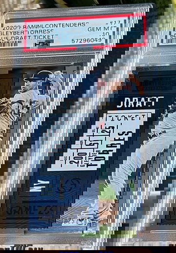 2020 Contenders Blue Draft Ticket Gleyber Torres 25/149 Jersey Number PSA 10 Gem Mint!   Serial Number Jersey Number! 