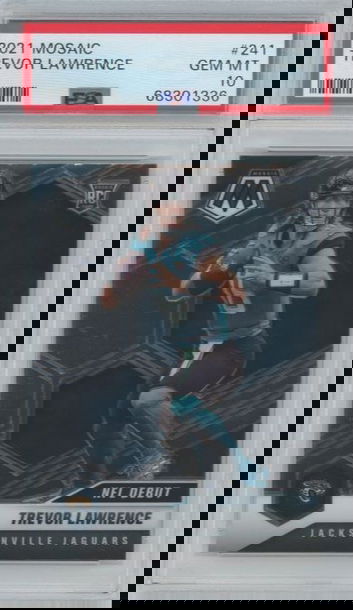 2021 Panini Mosaic Trevor Lawrence NFL Debut #241 PSA 10