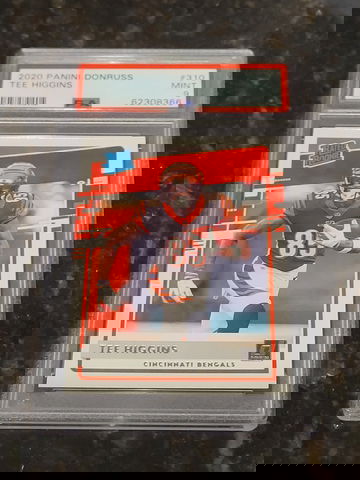 2020 Donruss Rated Rookie Tee Higgins RC #310 Cincinnati Bengals PSA 9 MINT