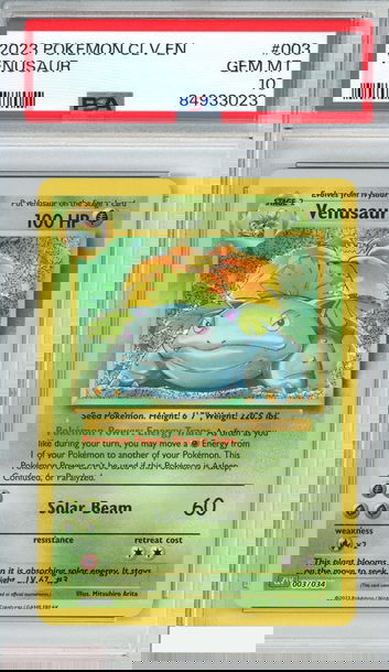 2023 POKEMON CLV EN CLASSIC VENUSAUR LUGIA EX DECK VENUSAUR #003 PSA 10 GEM MT