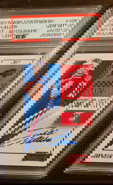 2018 Panini Contenders Josh Allen Rookie Auto No Feet 