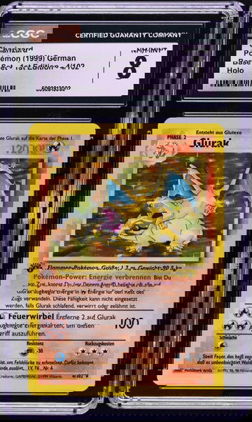 1999 Pokemon Charizard #4 1st Edition Holo German CGC 8 NM-MT PERFECTLY CENTERED