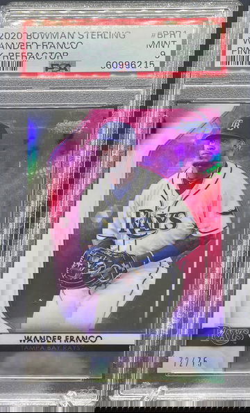2020 Bowman Sterling Wander Franco Pink Refractor PSA 9 Pop 7
