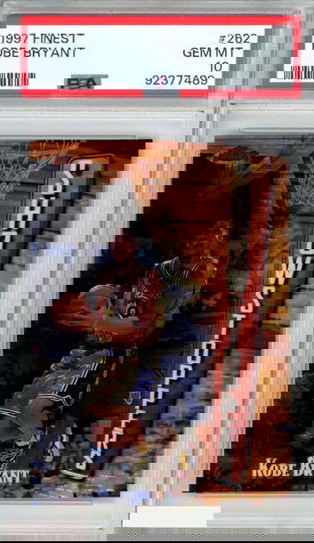 1997 FINEST KOBE BRYANT #262 LOS ANGELES LAKERS HOF PSA 10 GEM MT