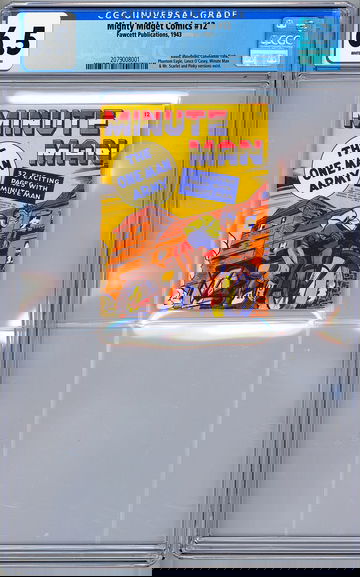 MIGHTY MIDGET COMICS #12 CGC 6.5 MINUTE MAN CVR BULLETMAN BALBO FAWCETT PUB 1943