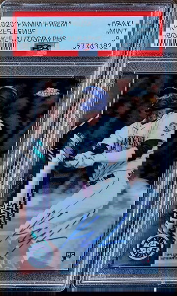 2020 KYLE LEWIS Topps Chrome Draft ON CARD AUTO Autograph PSA 9 Rookie #RAKL 