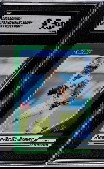 2024 Donruss #139 Amon-Ra St. Brown Green Press Proof SGC 9.5