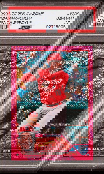 2023 TOPPS JORDAN WALKER CHROME MAGENTA SPECKLE #209 PSA 10 BS.C3.17