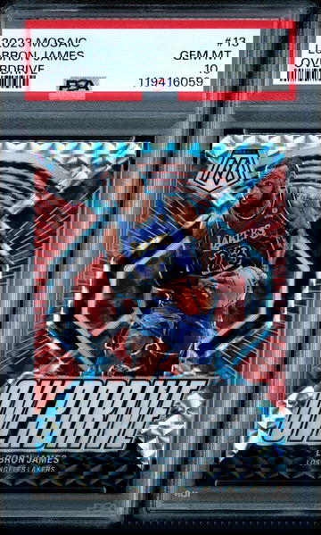 LEBRON JAMES 2023 Panini Mosaic OVERDRIVE #13 PSA 10 GEM MINT