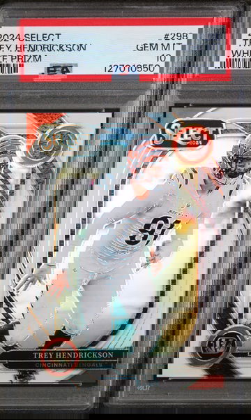 2024 Panini Select Prizm White Trey Hendrickson #298 /35 PSA 10