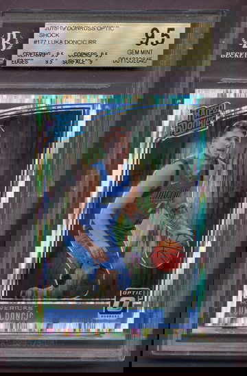 LUKA DONCIC 2018 Donruss Optic SHOCK Refractor Rated Rookie BGS 9.5 Gem Mint
