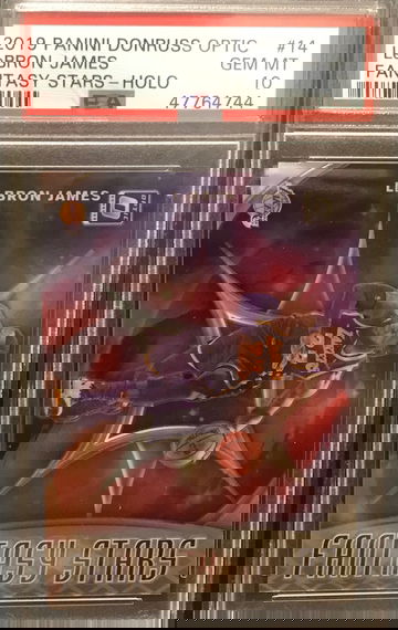 2019-20 Donruss Optic Holo Fantasy Star Lebron James PSA 10