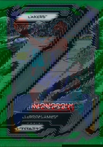 2022 Prizm Monopoly LeBron James #40 Neon Green #3/10 LAKERS LEGEND SSP
