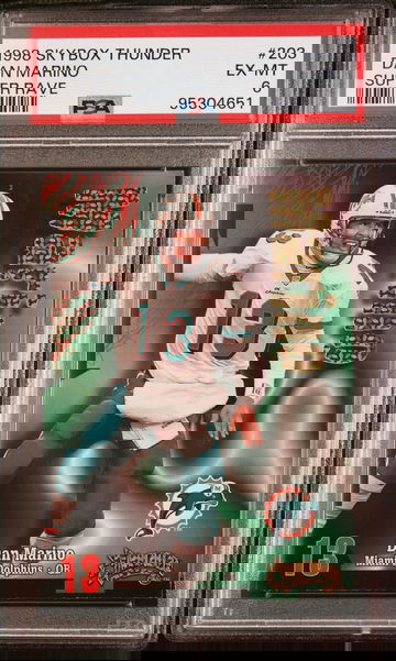 1998 SKYBOX THUNDER 203 DAN MARINO SUPER RAVE #D 13/25 PSA 6 EX-MT #203 DOLPHINS