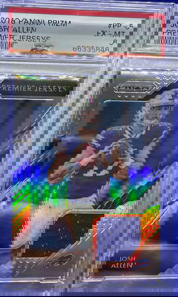 2018 Josh Allen Panini Prizm Rookie Premier Jerseys Rookie PSA 6 EX-MT Bills SP