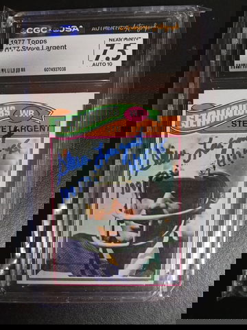 1977 Topps #177 Steve Largent RC Auto CGC JSA 