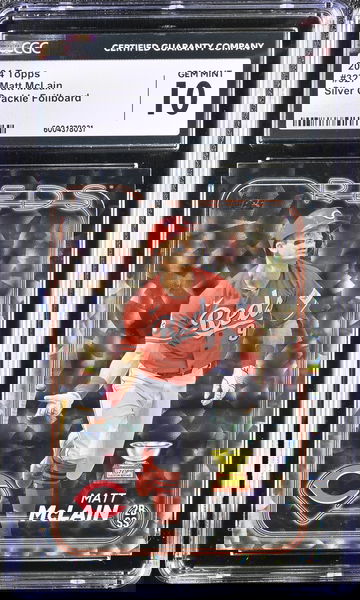 2024 TOPPS MATT MCLAIN SILVER CRACKLE FOILBOARD #327 Rookie RC CGC 10