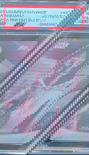 2020 Women of Star Wars Rumi Paramita 1/1 Magenta Printing Plate #69 - PSA Authentic