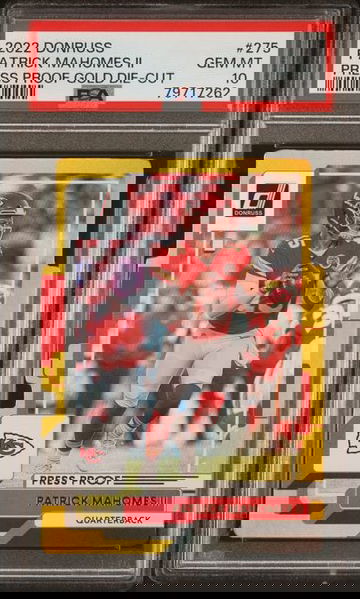🔥Pop Only 3!! 2022 *GOLD* Die Cut #d/25 Patrick Mahomes PSA 10 GEM MINT