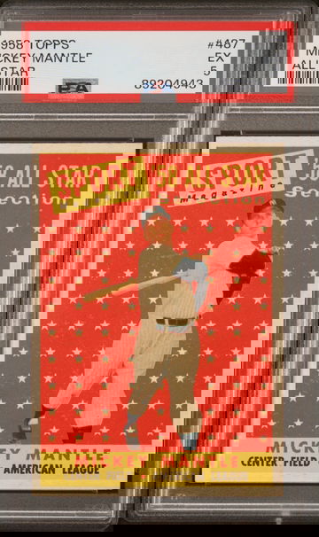 1958 Topps Mickey Mantle #487 PSA %