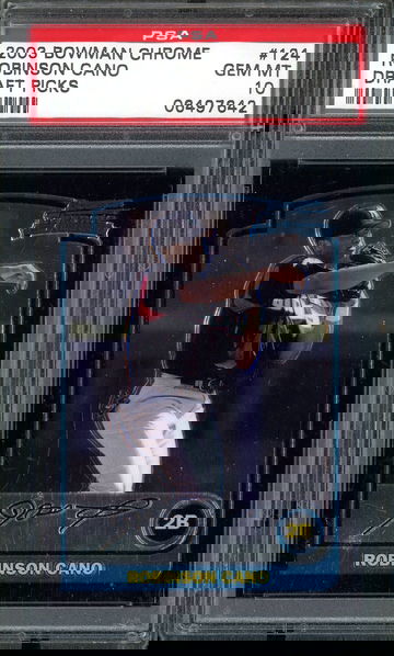 ROBINSON CANO 2003 BOWMAN DRAFT PICKS CHROME #124 PSA 10 RC