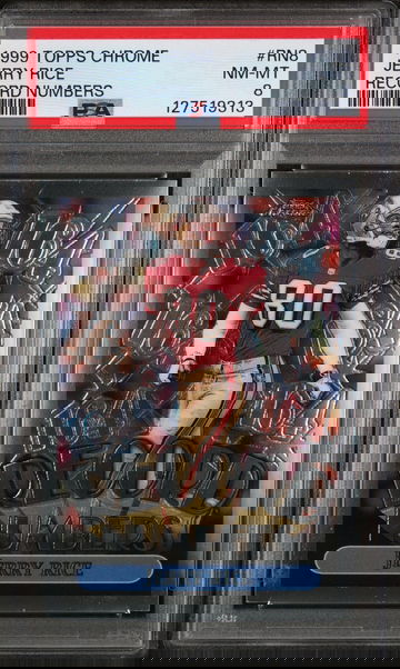 1999 Topps Chrome Record Numbers Jerry Rice #RN8 PSA 8