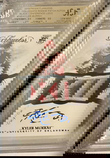 2019 Panini Flawless Kyler Murray Rookie Patch Auto Black Conference Logo