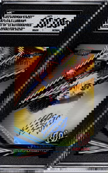 2022 Bowman's Best CJ Abrams Gold Refractor RC Auto SGC 10 with 10 Auto