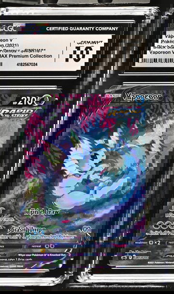 2021 Pokemon Black Star Promos Vaporeon V #SWSH181 Full Art CGC 10