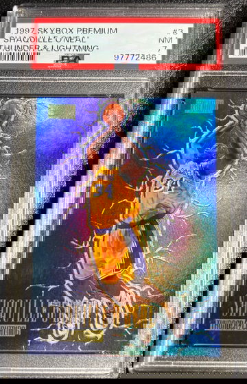 1997 Skybox Premium Shaquille O'Neal #3 Thunder & Lightning PSA 7 Lakers