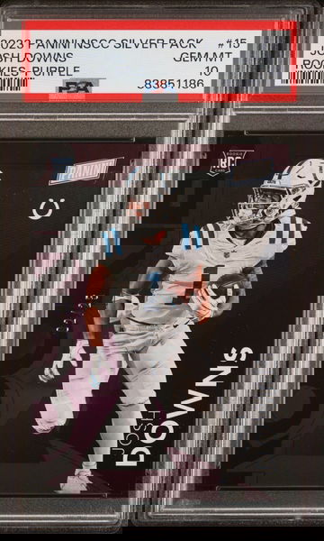 2023 PANINI NATIONAL SILVER PACKS JOSH DOWNS #15 RC ROOKIE #/25 PURPLE PSA 10