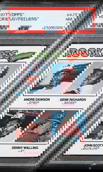 1977 Topps Rookie Outfielders Andre Dawson #473 RC PSA 7