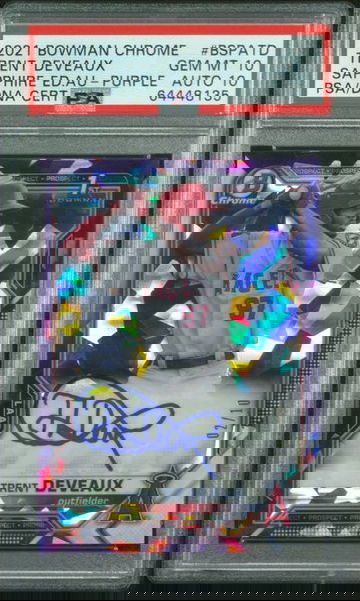 2021 Bowman Chrome Sappire Trent Deveaux /10 auto 10 10