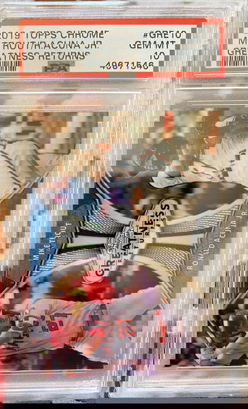 2019 Topps Chrome Greatness Returns Mike Trout Ronald Acuna