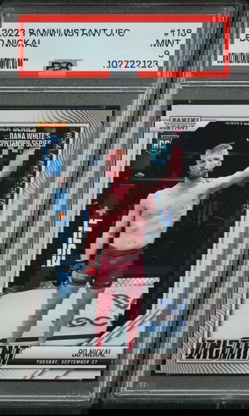 2022 Panini Instant UFC Bo Nickal #118 /2558 /1 PSA 9