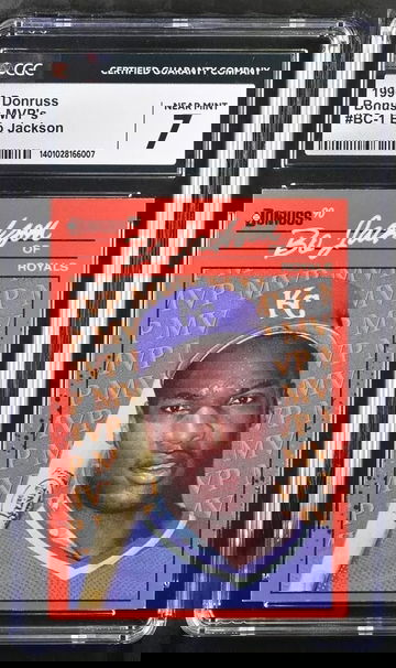 BO JACKSON 1990 Donruss MVP #BC-1 ERROR Card No Period After Inc CGC 7