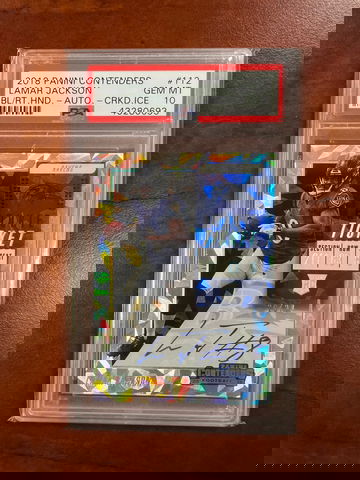 2018 contenders Lamar Jackson cracked ice psa 10 auto