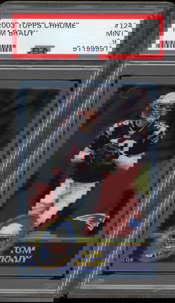 Tom Brady 2003 Topps Chrome #124 PSA 9