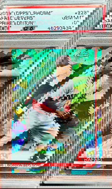 2019 Topps Chrome Sapphire Rafael Devers PSA 10