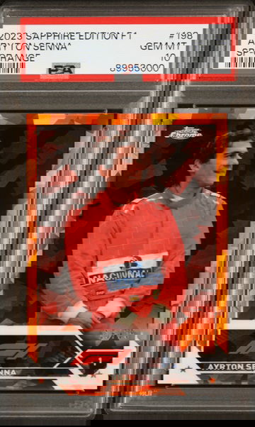 2023 Topps Chrome Sapphire F1 Ayrton Senna SP Orange /25 IV Image Variation #198 Formula 1 SSP