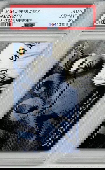 1994 UPPER DECK ALL TIME HEROES #110 BABE RUTH CARD YANKEES PSA 10 LOW POP